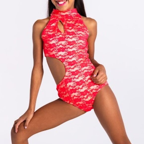 Anchor Activewear Other - Anchor ActiveWear * The Gala Watermelon Lace Leotard *  Child XL